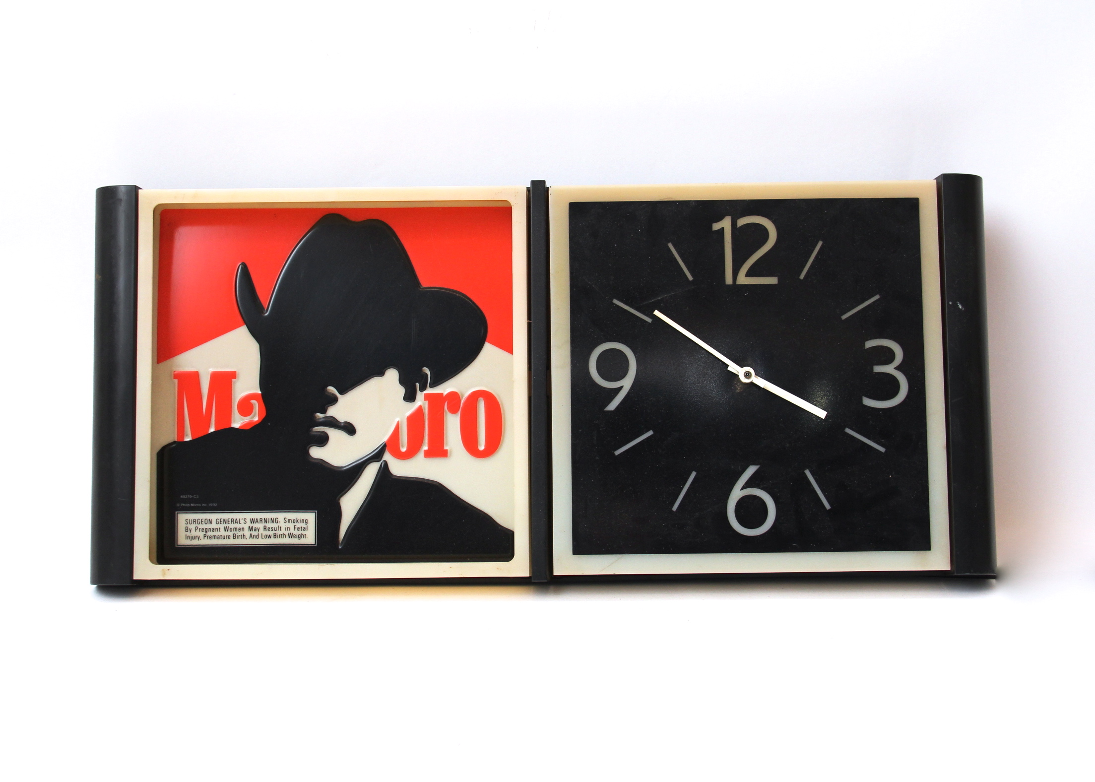 Marlboro Light Up Horizontal/Vertical Clock