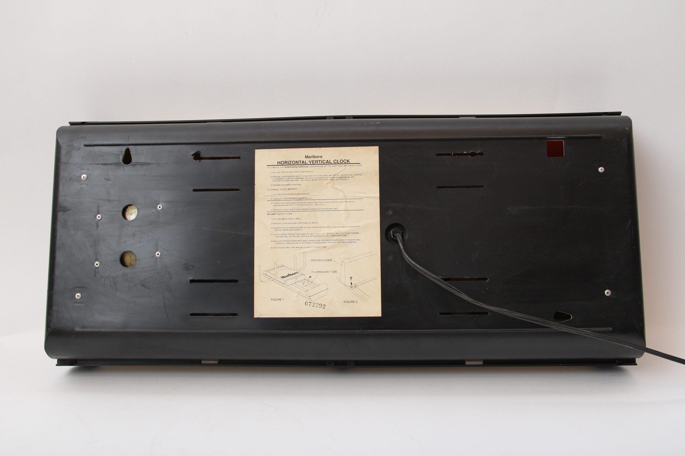 Marlboro Light Up Horizontal/Vertical Clock