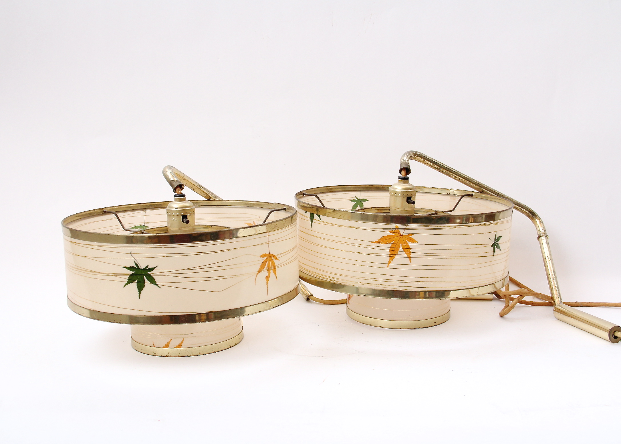 Pair of Mid Century Modern Hanging Light Fixtures