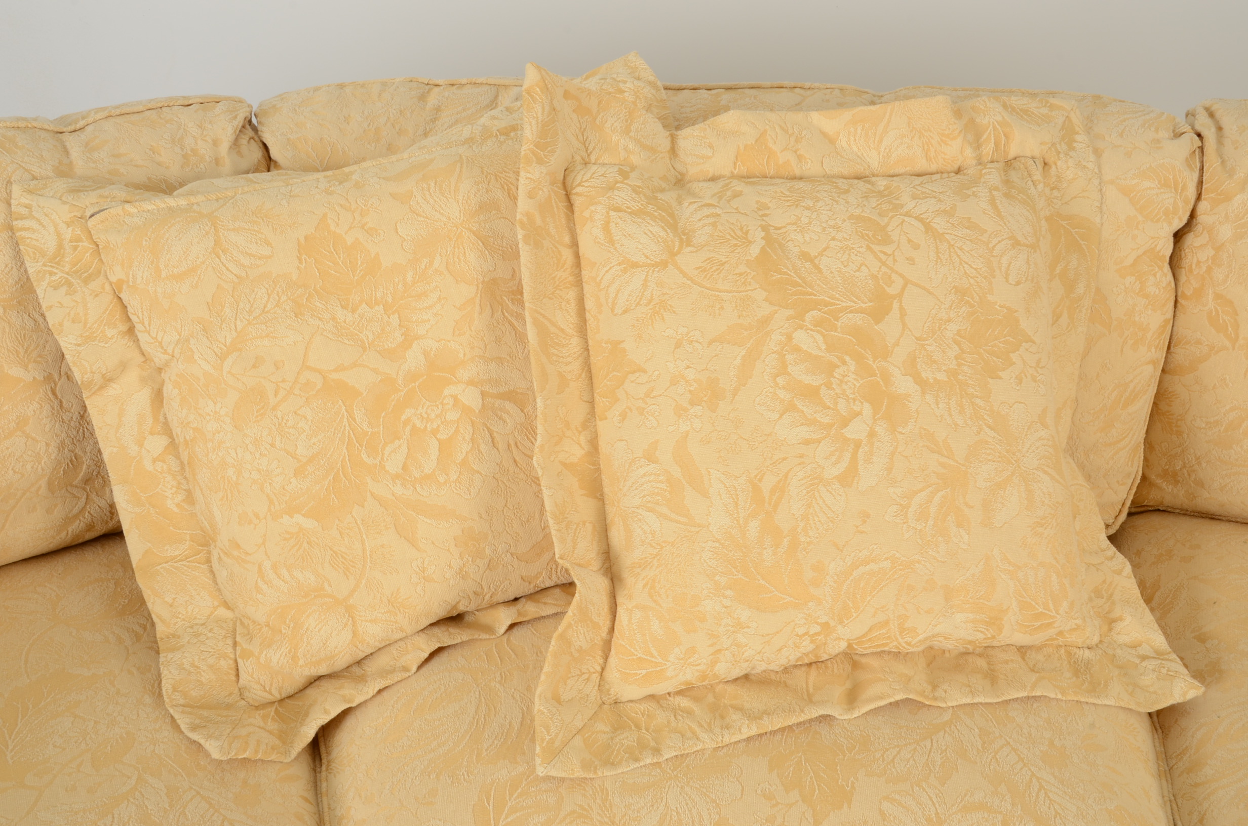 Sherrill Curved Damask Sofa