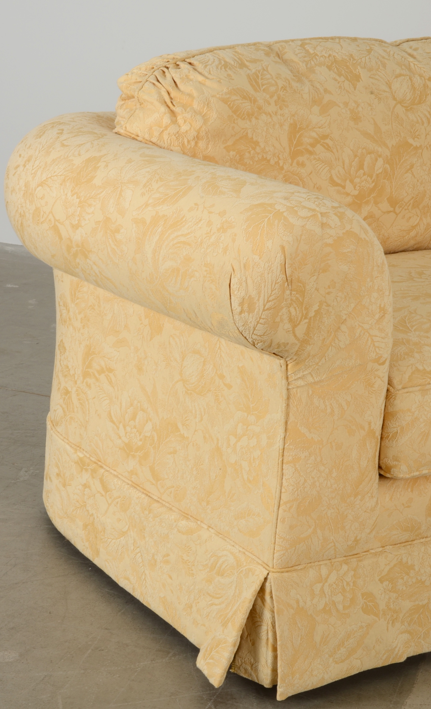 Sherrill Curved Damask Sofa