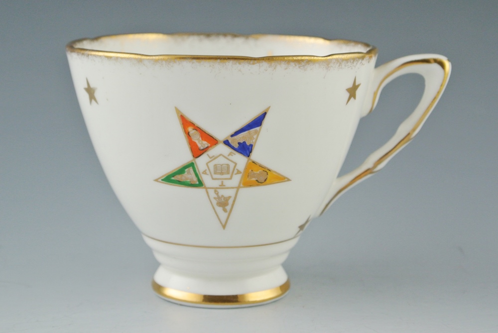 Vintage Masonic "Order Of The Eastern Star" Porcelain And Jewelry