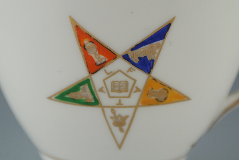 Vintage Masonic "Order Of The Eastern Star" Porcelain And Jewelry