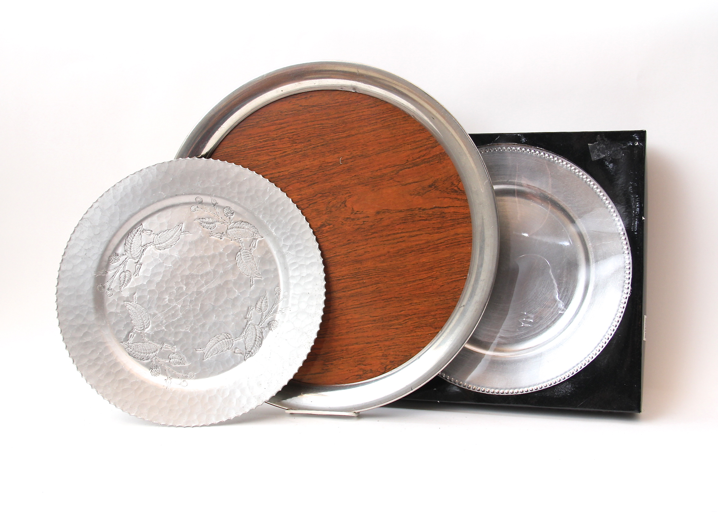 Entertainment Set of Vintage Platters and Chargers