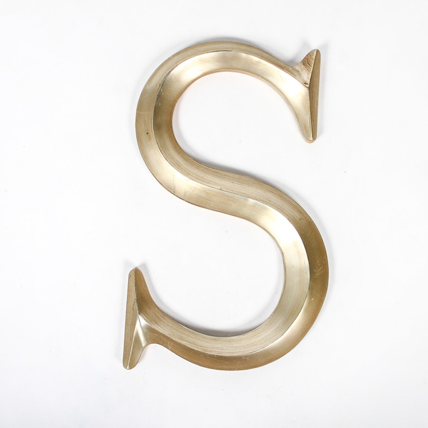 Large 18" Tall Decorative Letter S