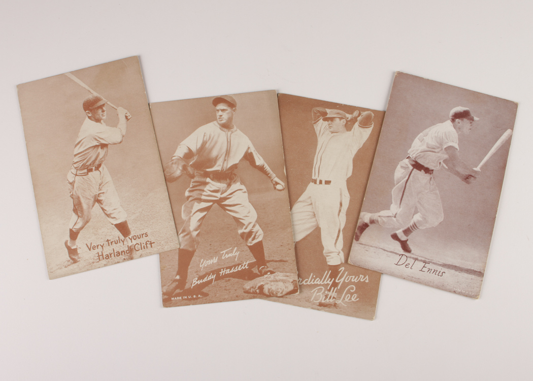 1940s Baseball Exhibit Cards