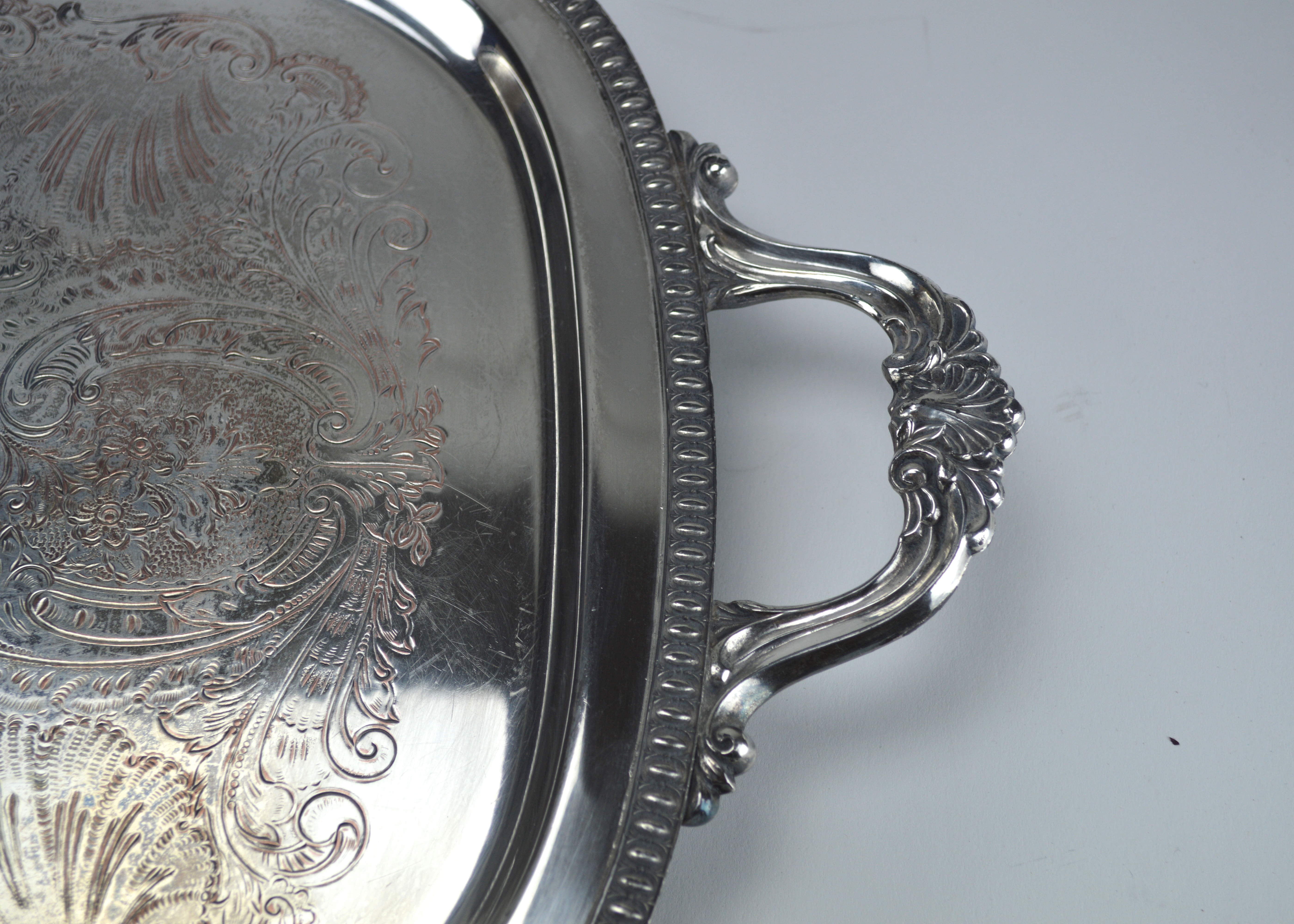 Vintage F.B. Rogers Silver Plate Weighted Serving Tray