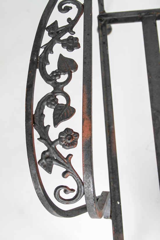 Pair of Black Wrought Iron Outdoor Chairs