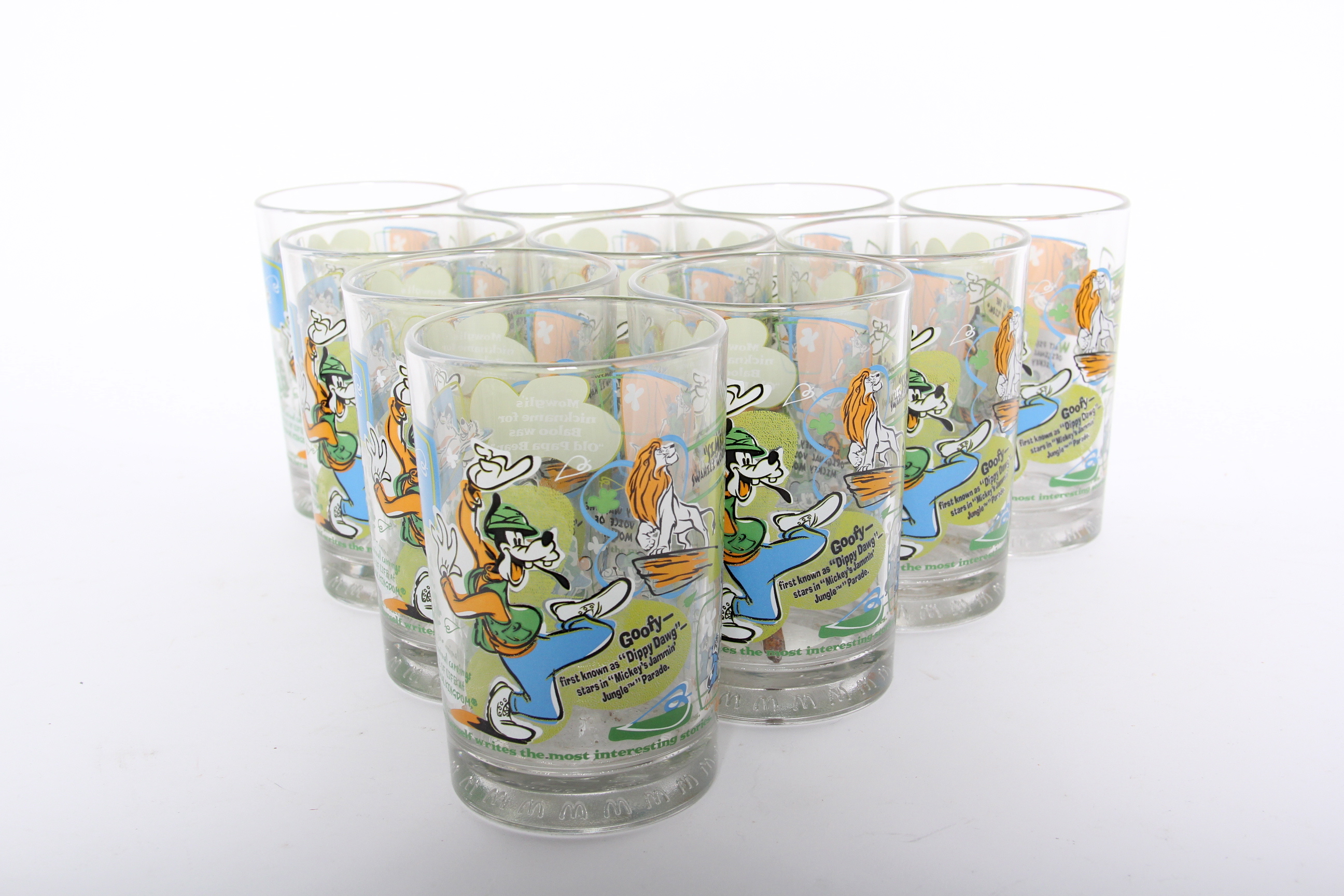 Thirteen Disney Drinking Glasses