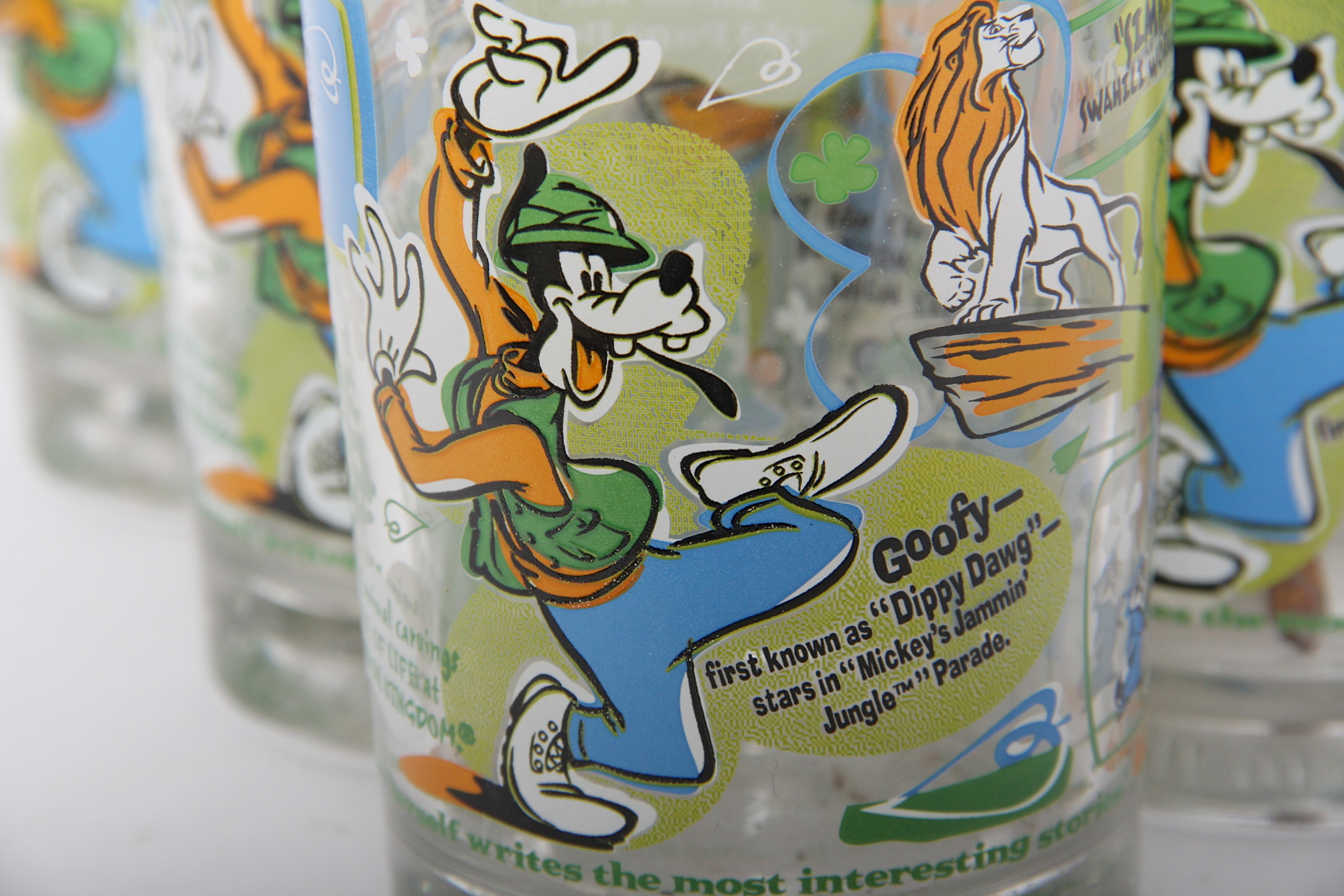 Thirteen Disney Drinking Glasses