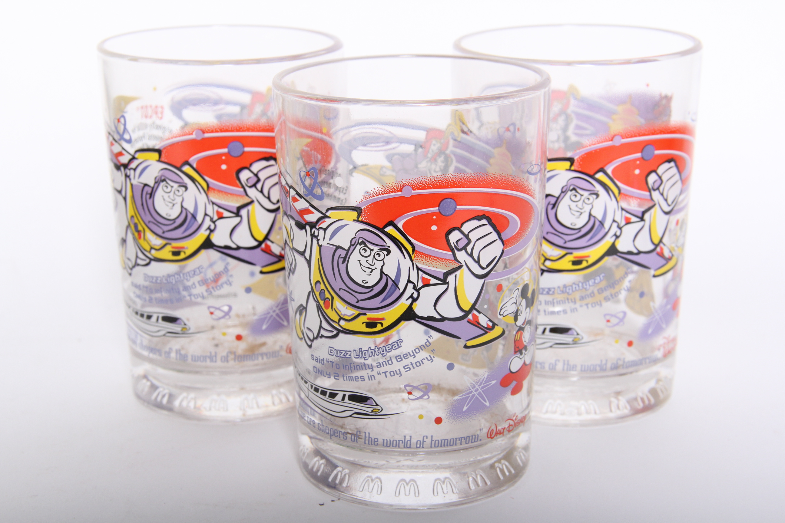 Thirteen Disney Drinking Glasses