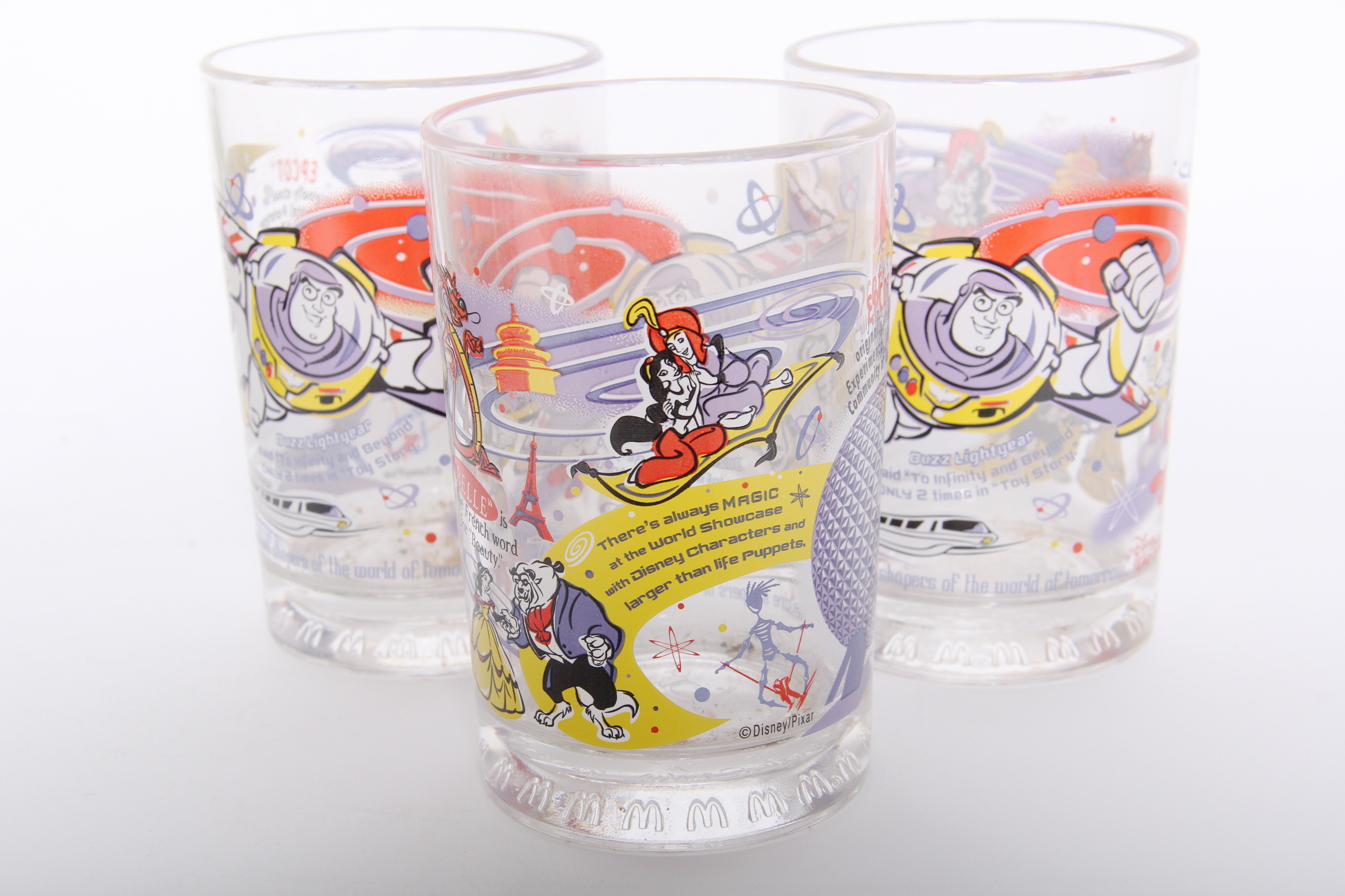 Thirteen Disney Drinking Glasses