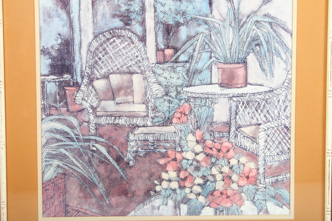 Framed Lawrence Reiter Lithographs Circa 1970s