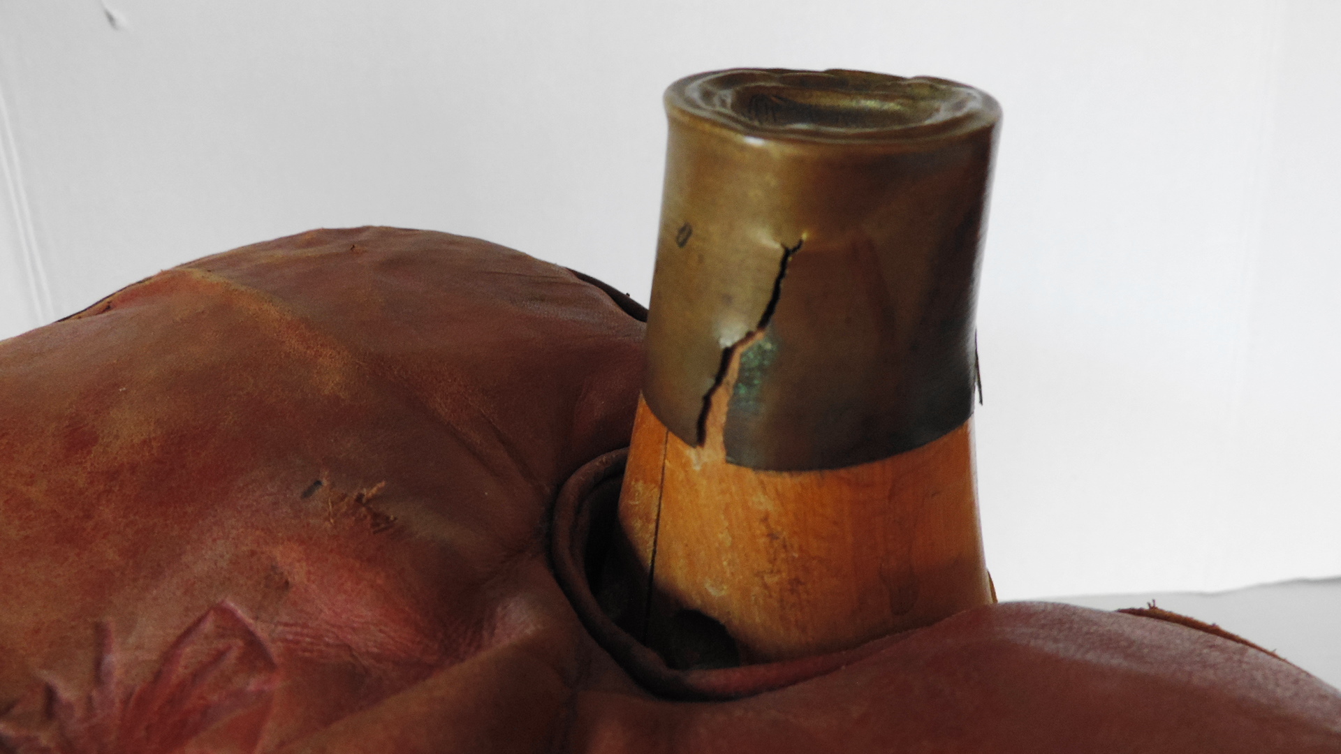 Vintage Red Leather Camel Saddle