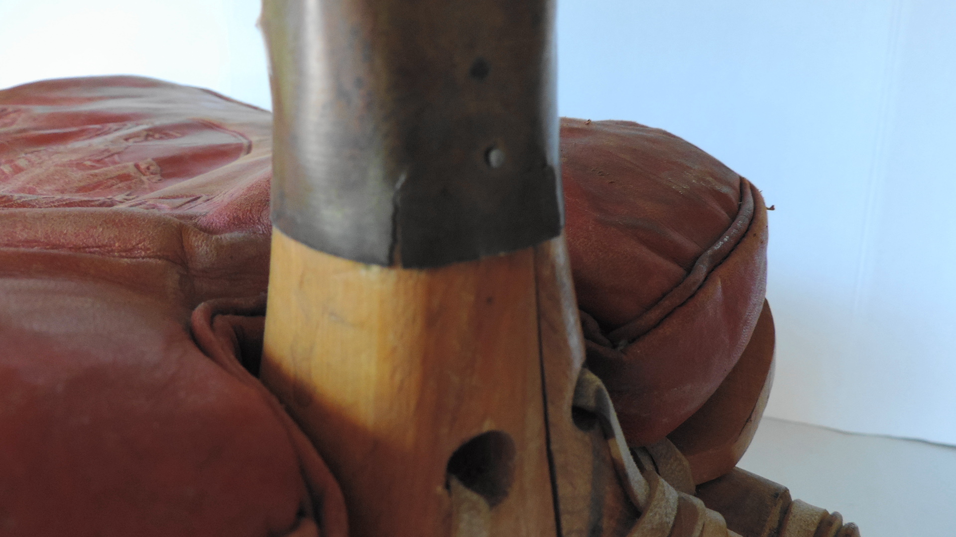 Vintage Red Leather Camel Saddle