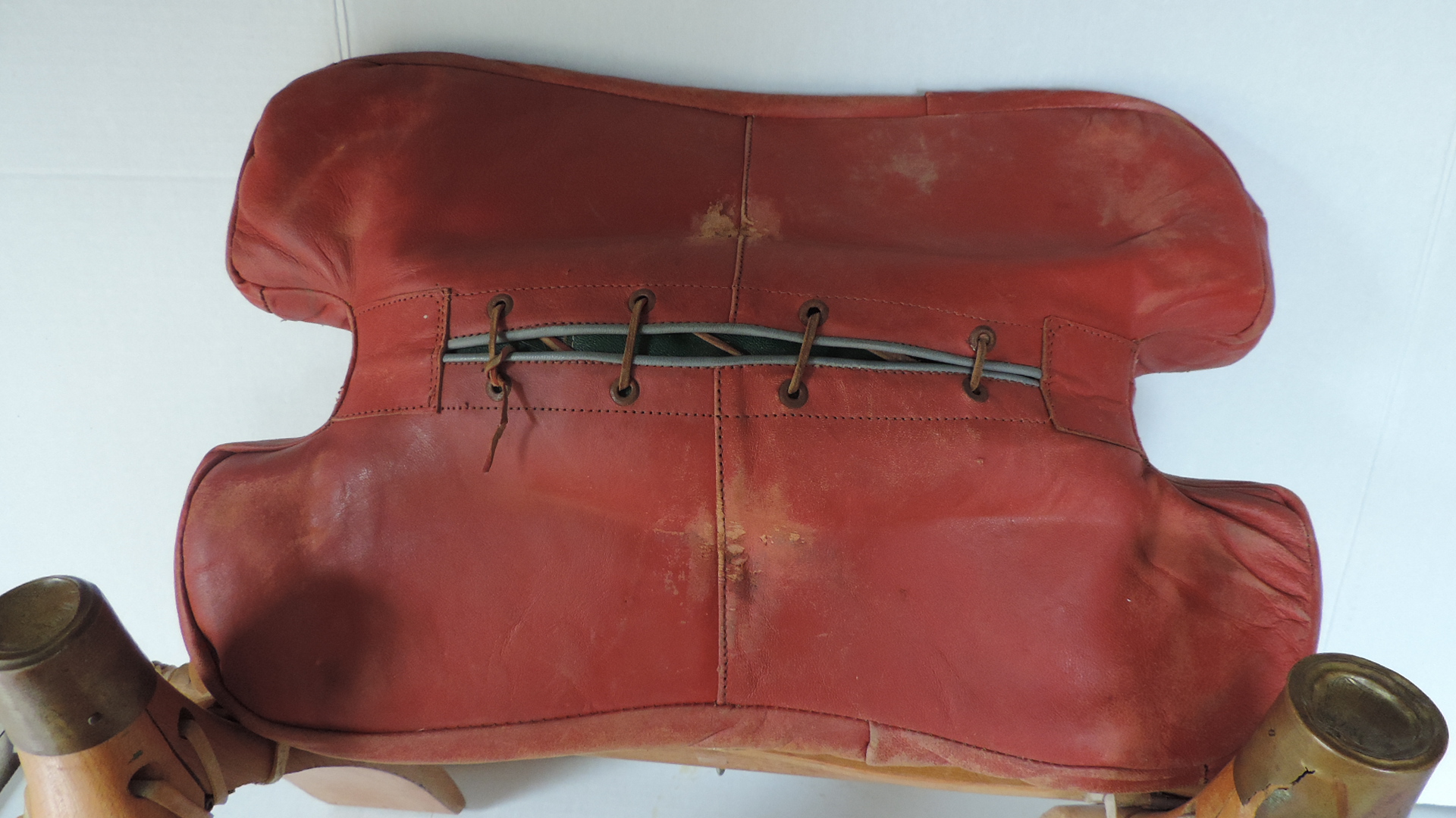 Vintage Red Leather Camel Saddle