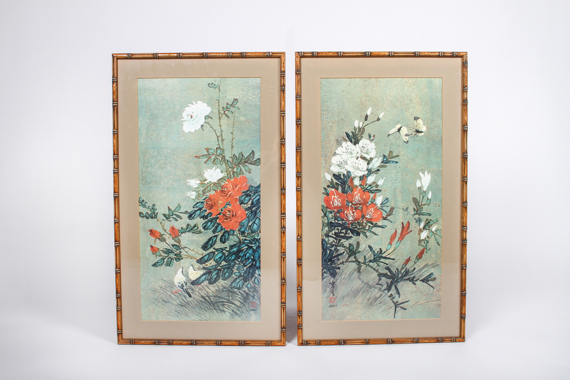 Pair of Vintage Hui Chi Mau Prints
