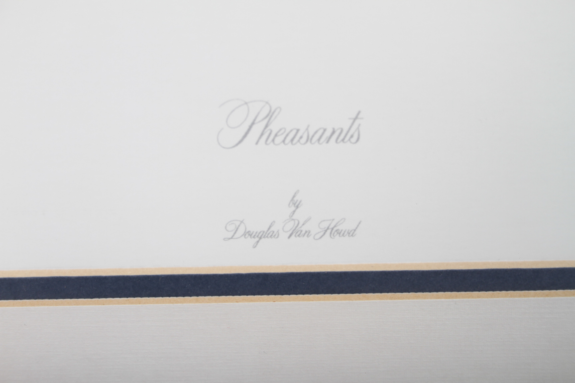 Lithograph of Pheasants by Douglas Van Howd