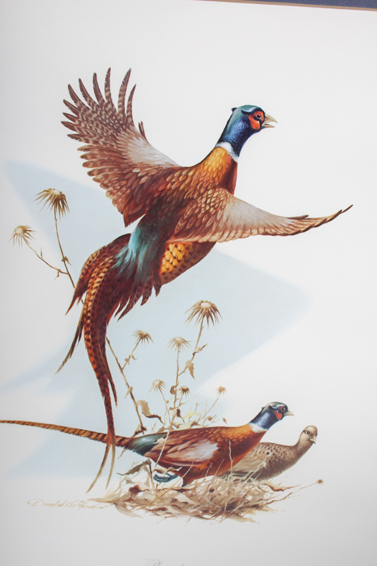 Lithograph of Pheasants by Douglas Van Howd