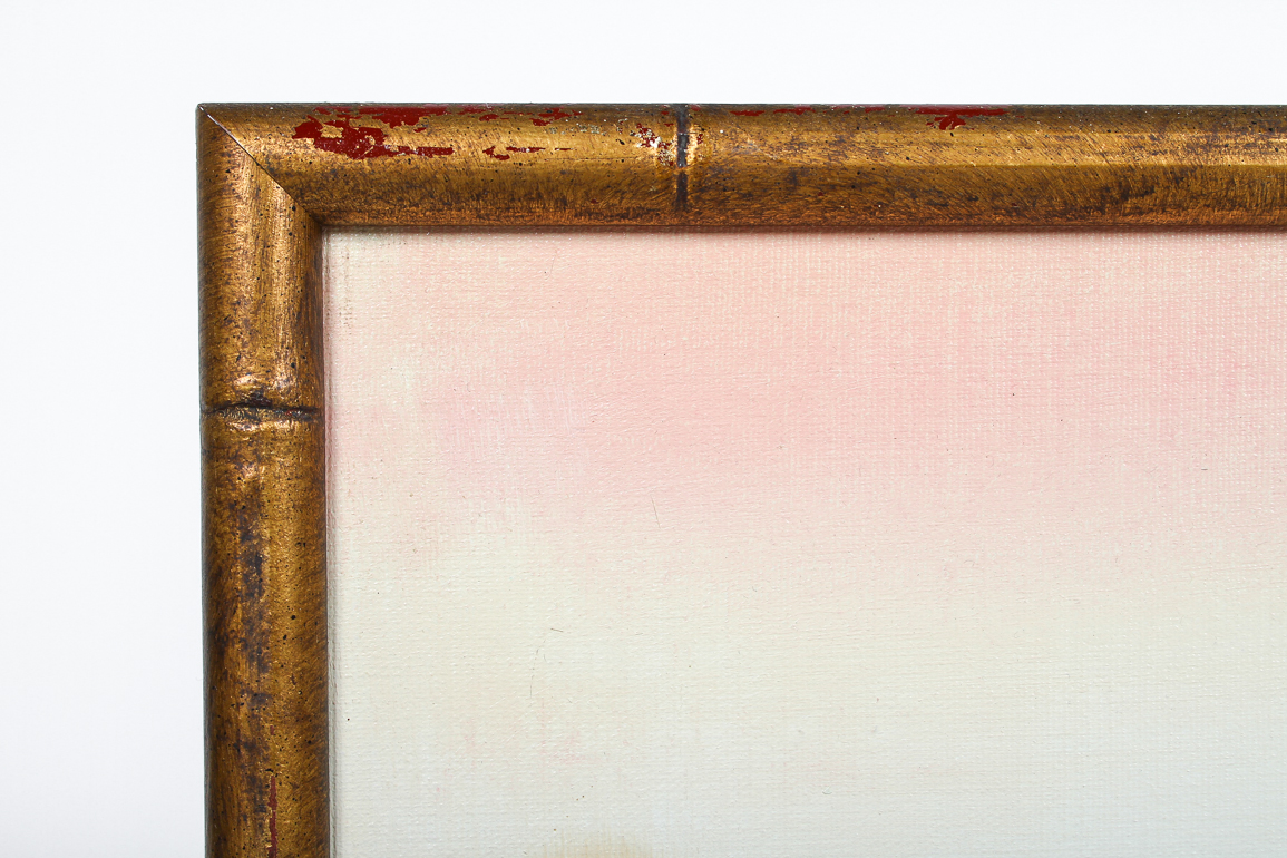 Oil on Canvas of Chinese Junks by P.C. Wong