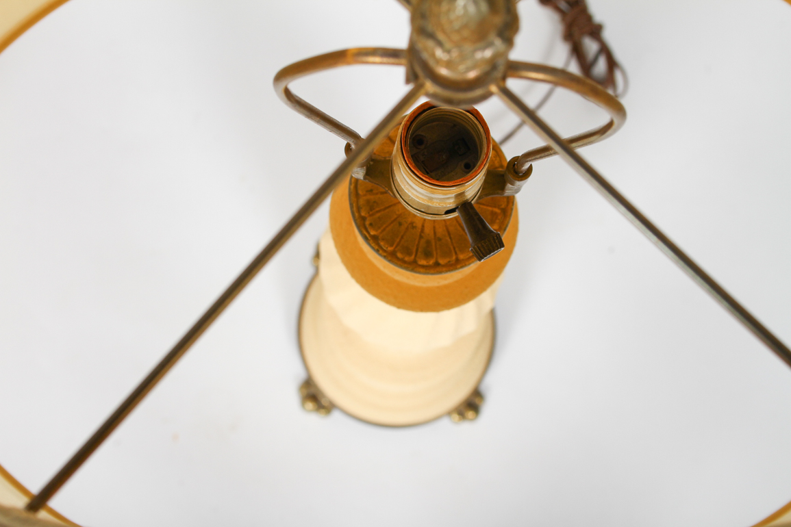 Pair of Vintage Beige Lamps