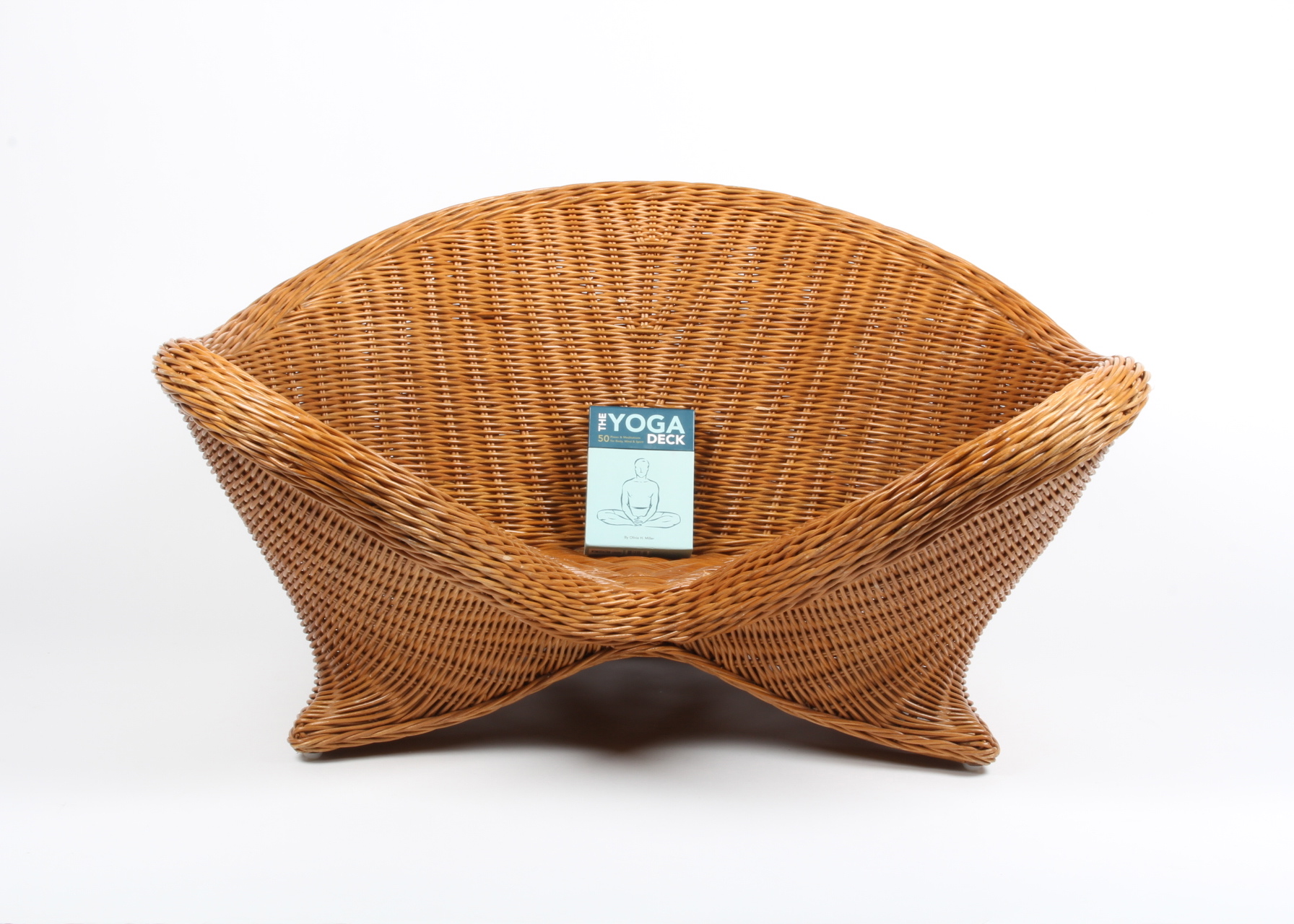 Wicker Meditation Chair and Yoga Deck