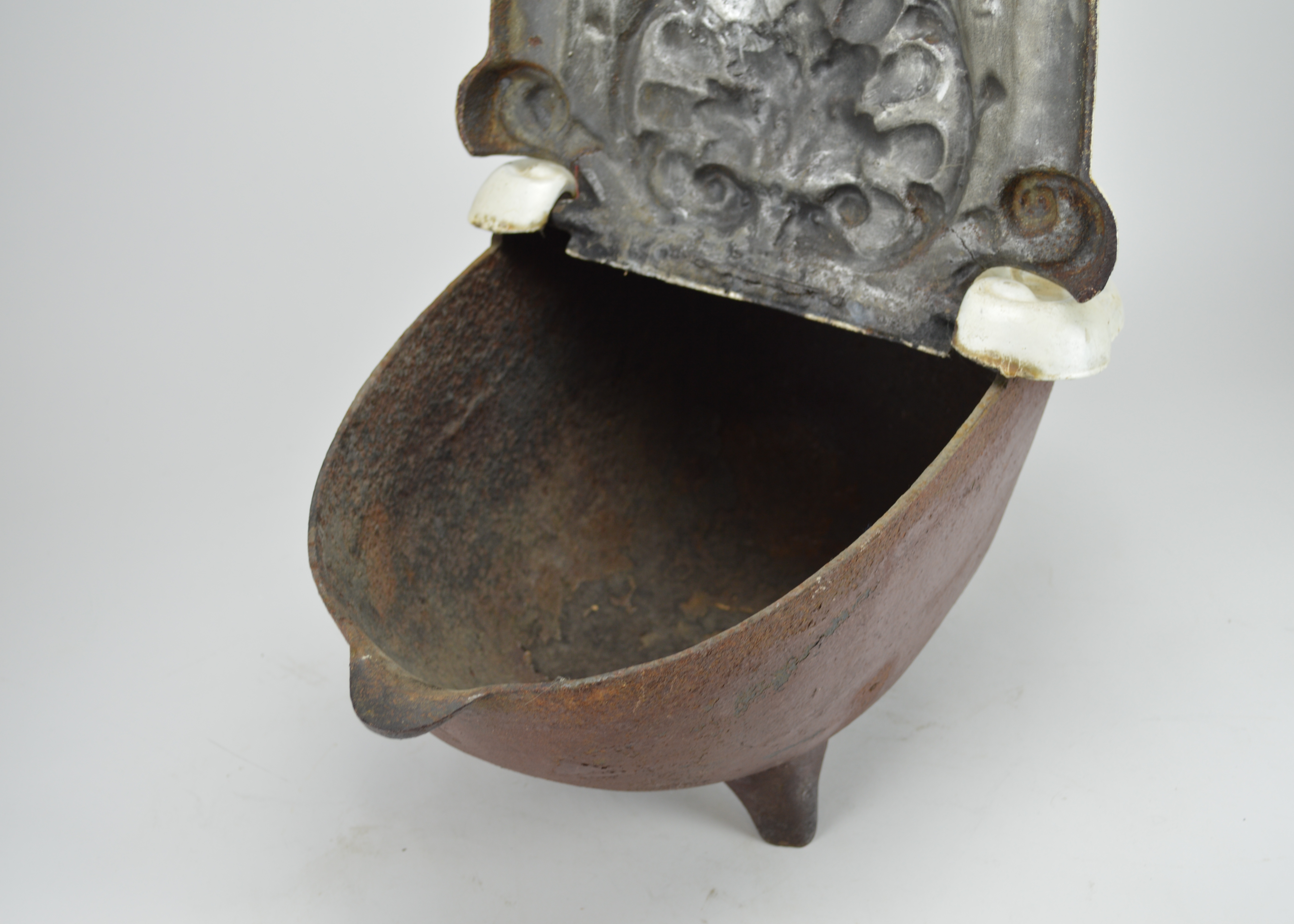 Decorative Cast Iron Coal Scuttle and Shovel