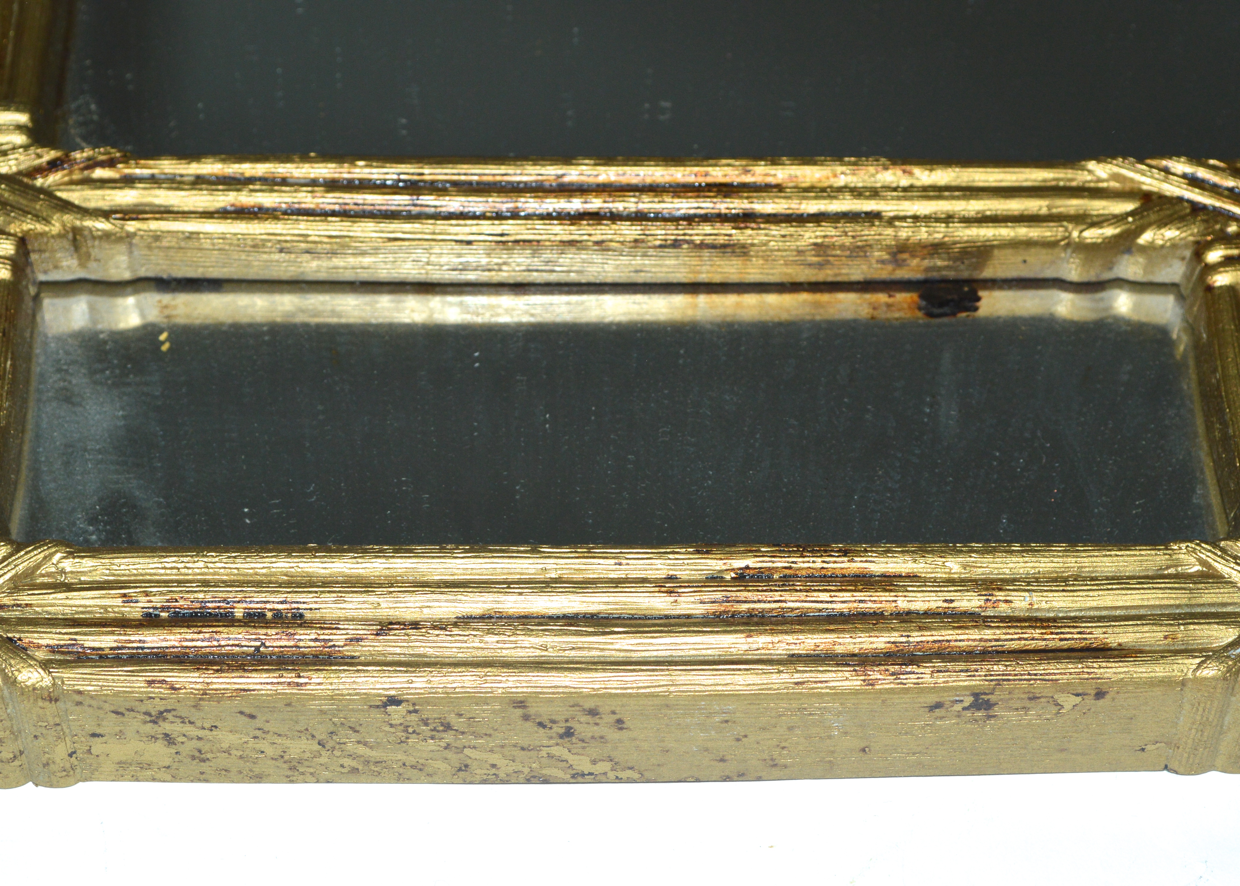 Pair of Mid Century Bamboo Style Gold Mirrors