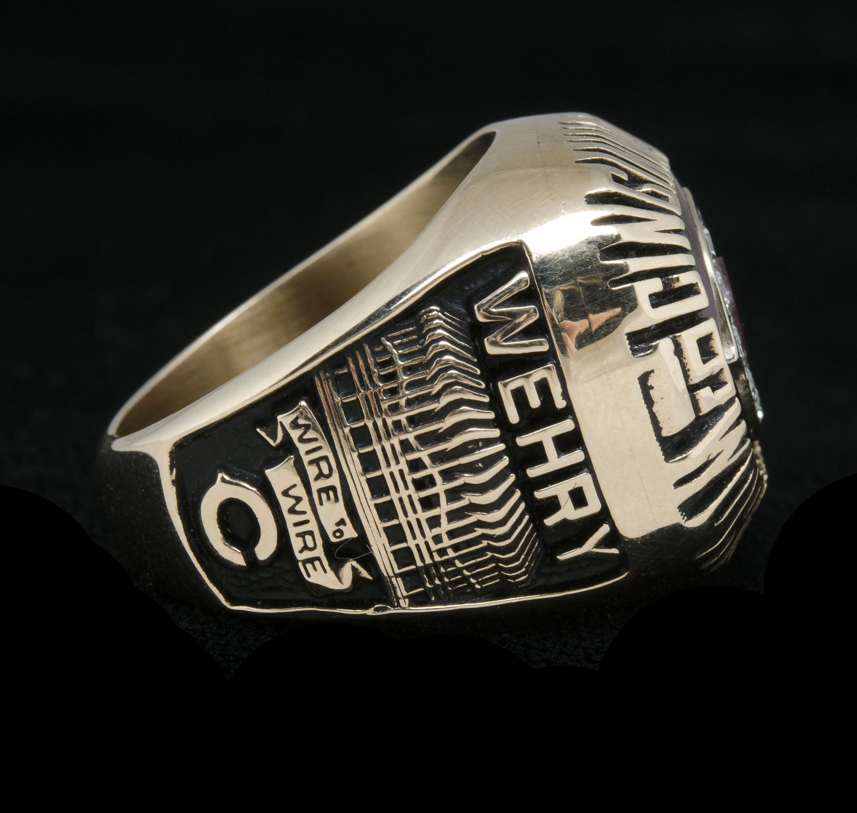 10K Yellow Gold Diamond 1990 Cincinnati Reds World Series Ring