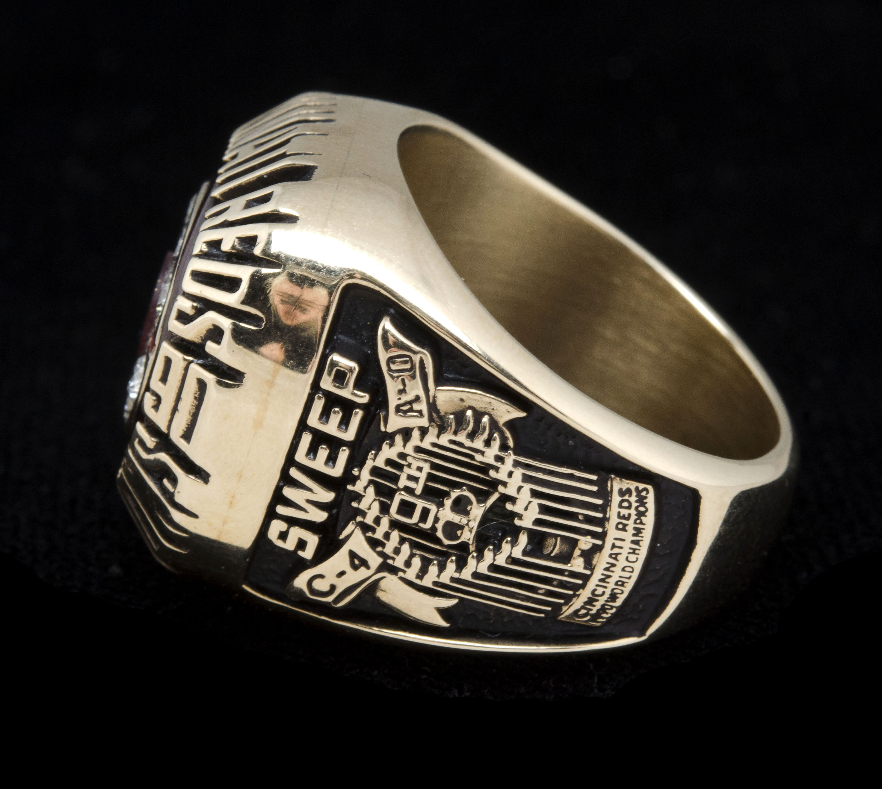 10K Yellow Gold Diamond 1990 Cincinnati Reds World Series Ring