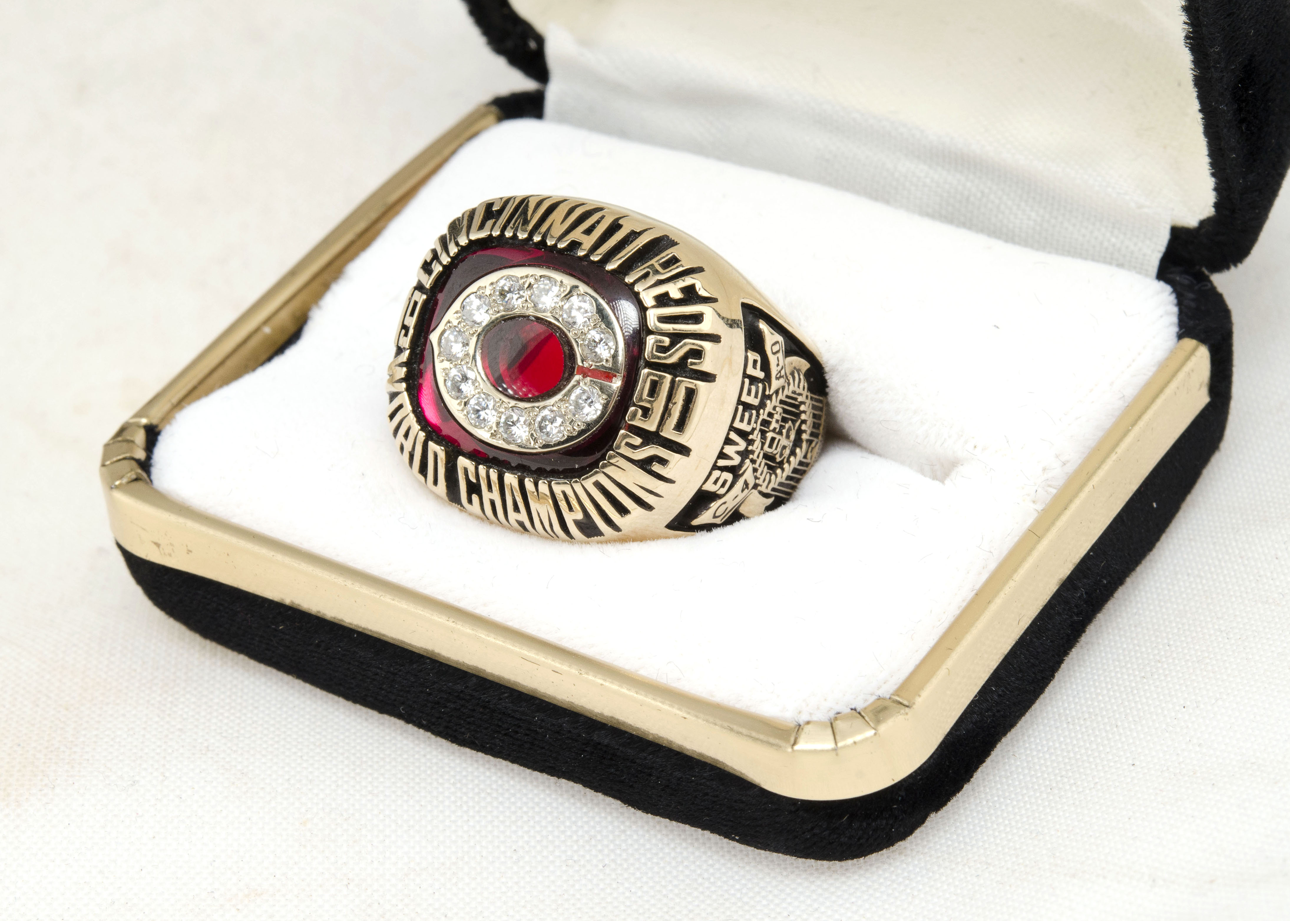 10K Yellow Gold Diamond 1990 Cincinnati Reds World Series Ring