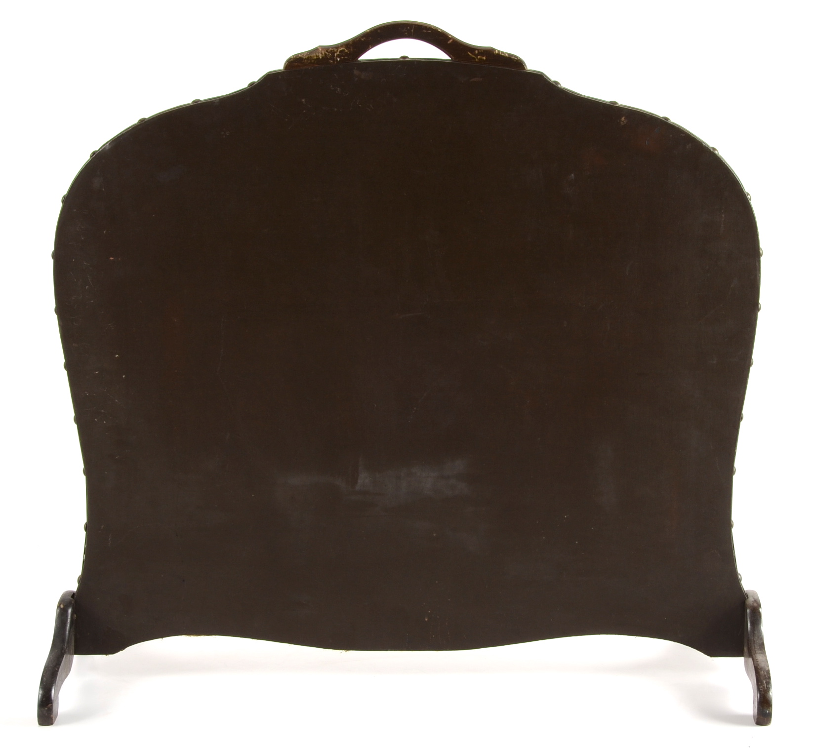 Antique Hand-Painted Wooden Fireplace Screen