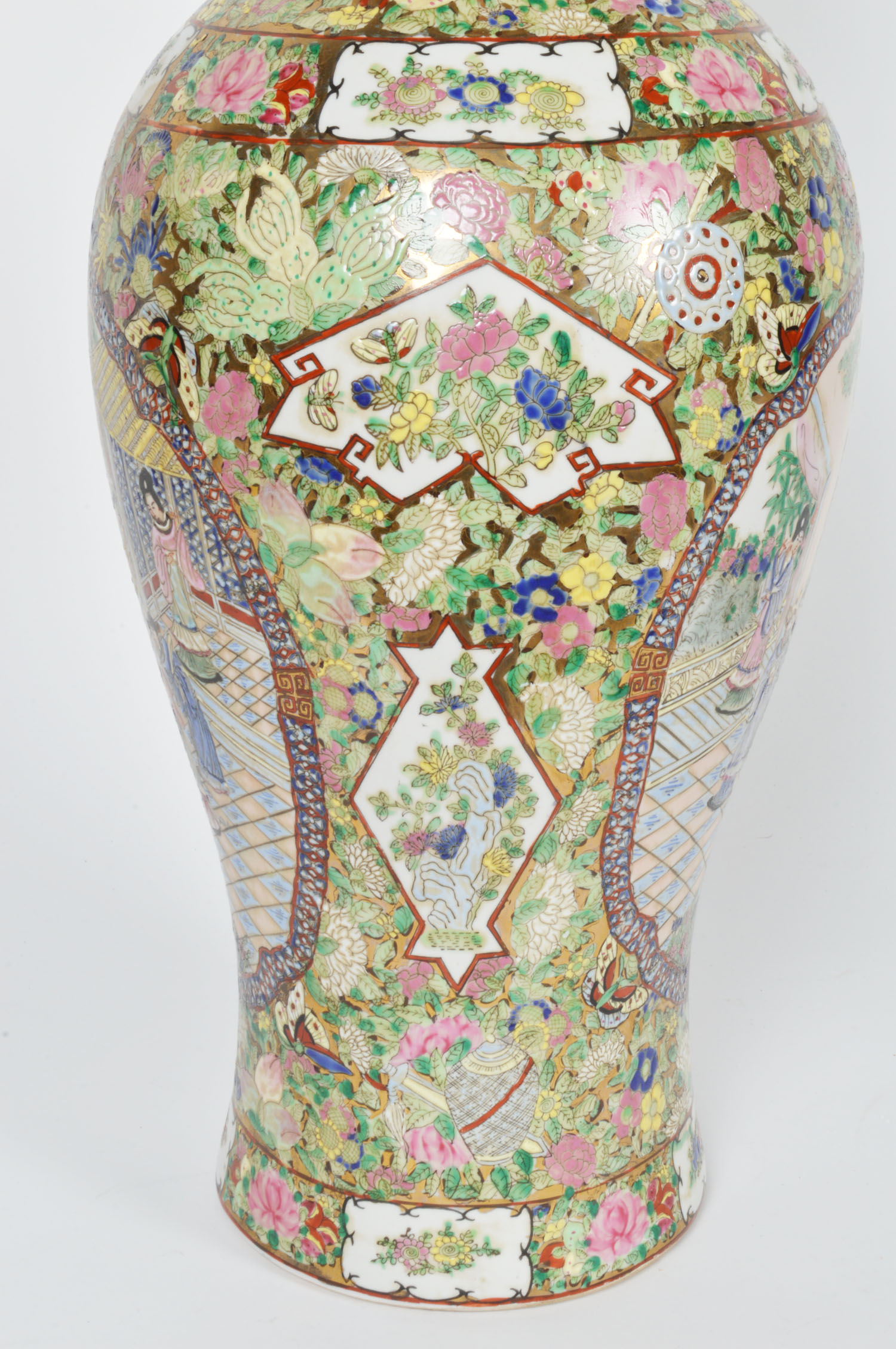 Tall Oriental Porcelain Vase