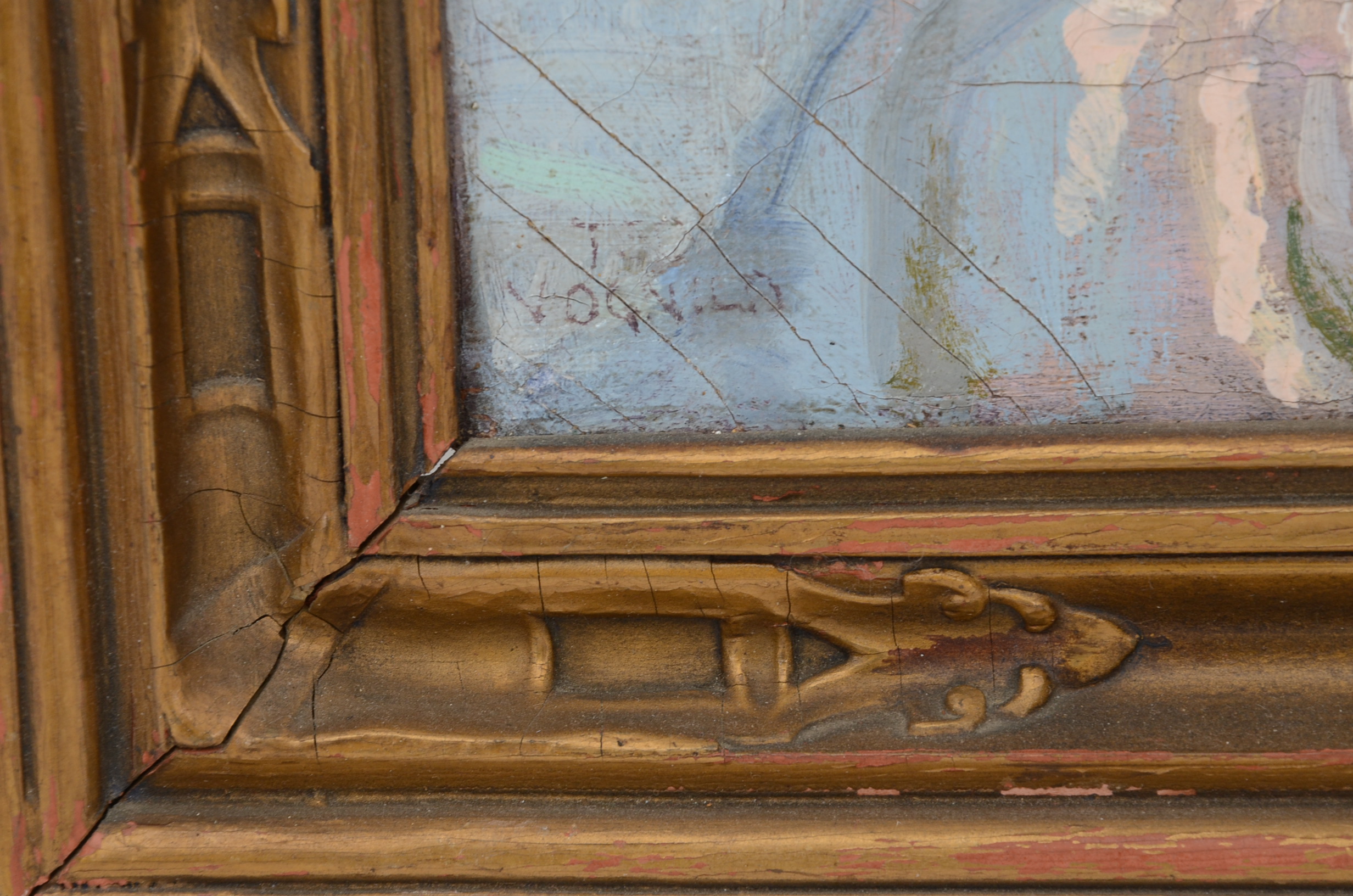 Oil on Canvas Winter Landscape