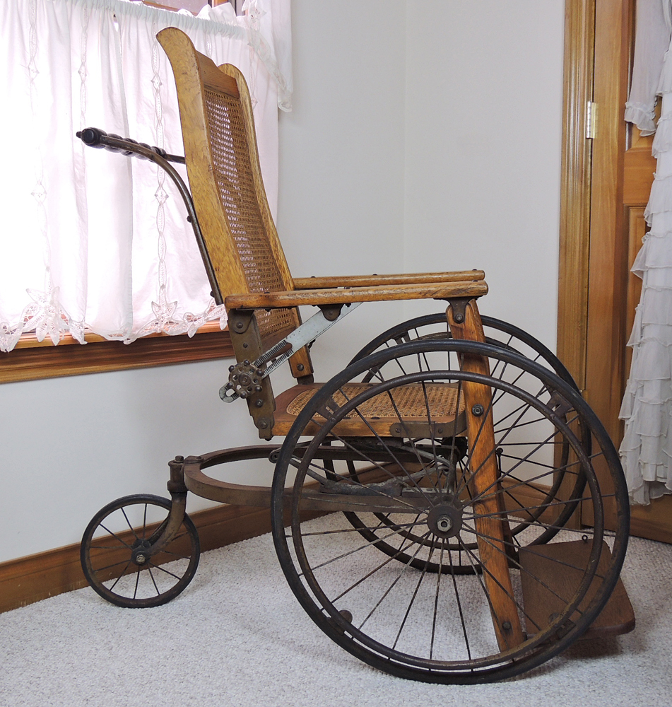 Antique Gendron Oak Wheel Chair