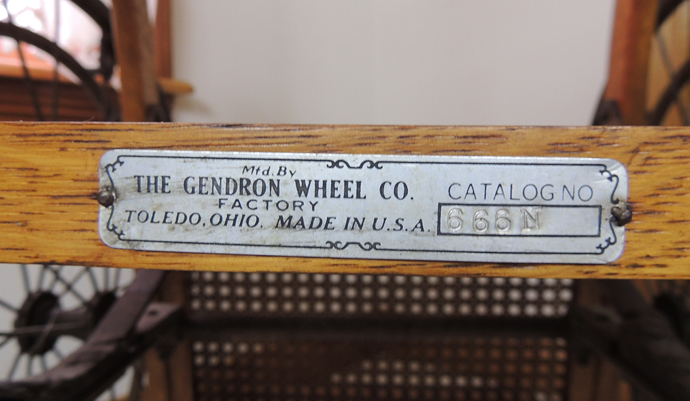 Antique Gendron Oak Wheel Chair