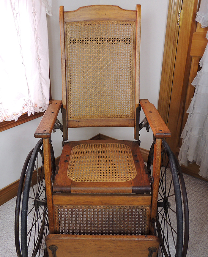 Antique Gendron Oak Wheel Chair
