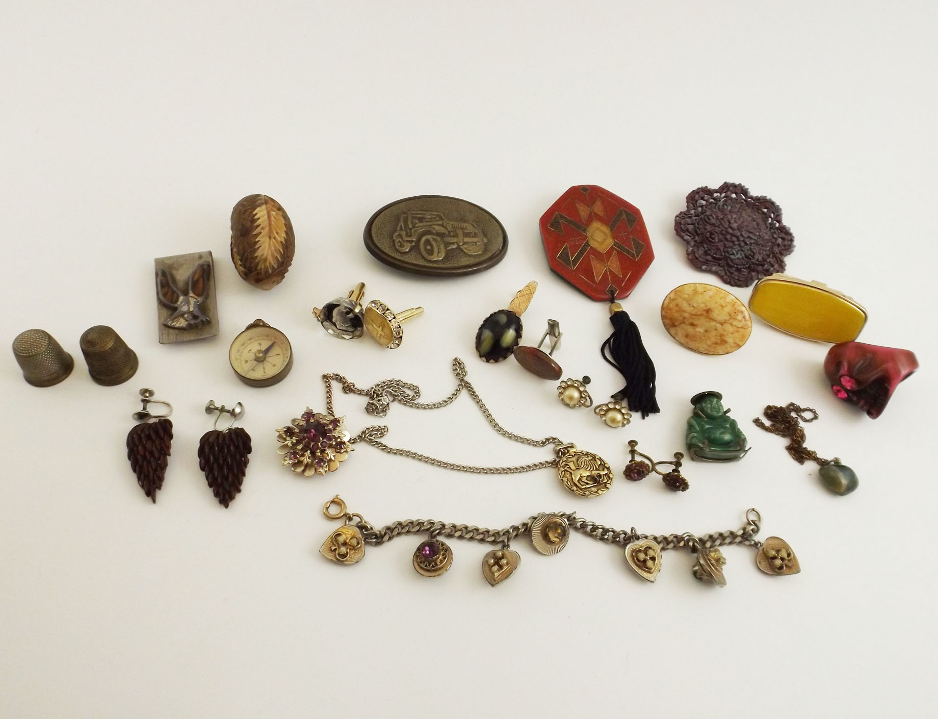 Bohemian  Jewelry Group, Austrian Thimble, German Compass