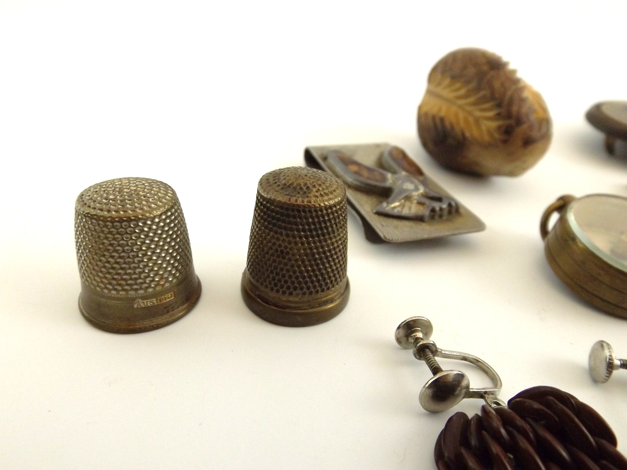 Bohemian  Jewelry Group, Austrian Thimble, German Compass