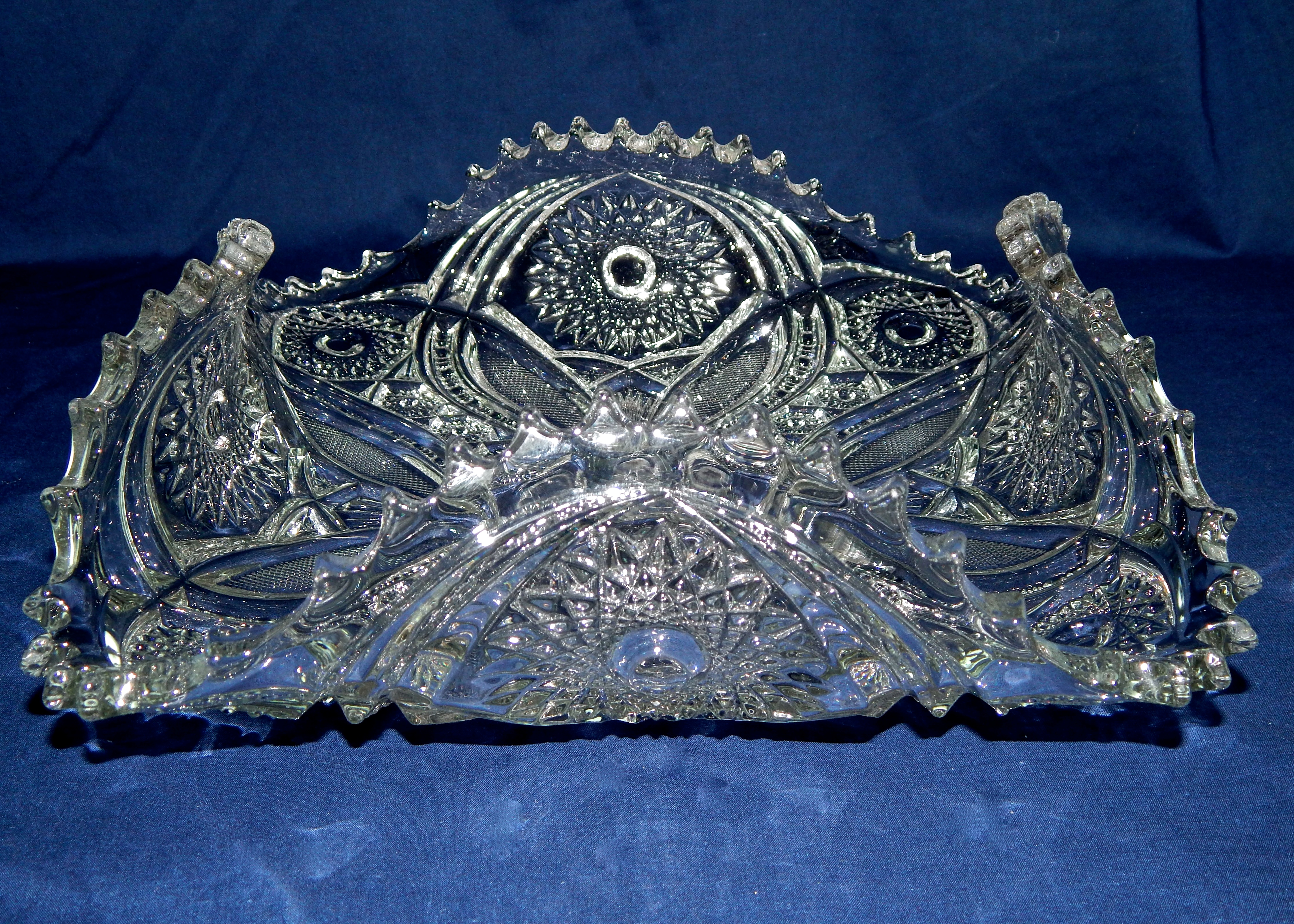 Large Pressed Glass Basket