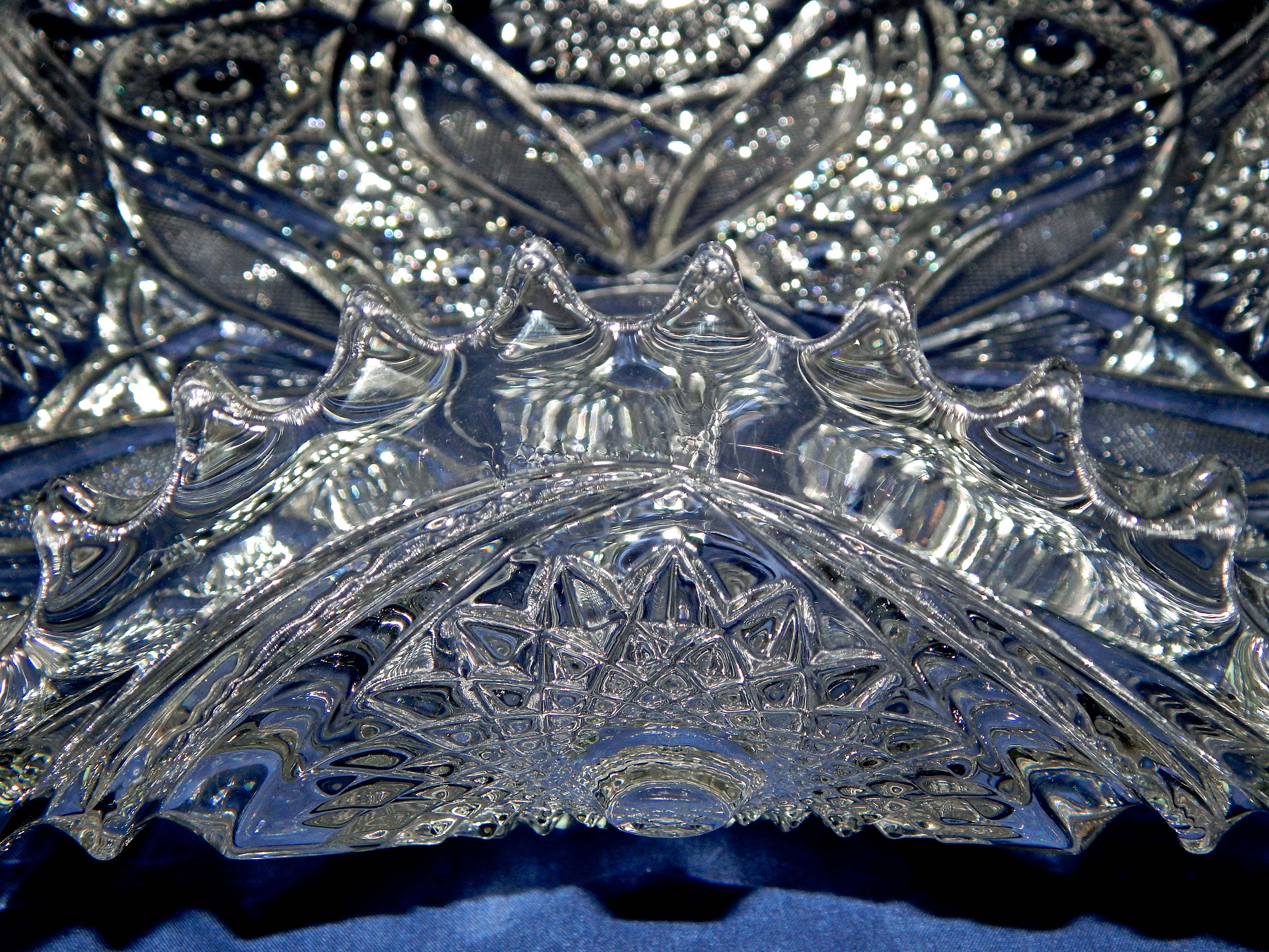 Large Pressed Glass Basket