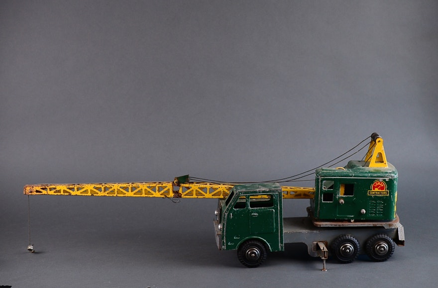 Vintage Marx Lumar Contractors Toy Crane Truck
