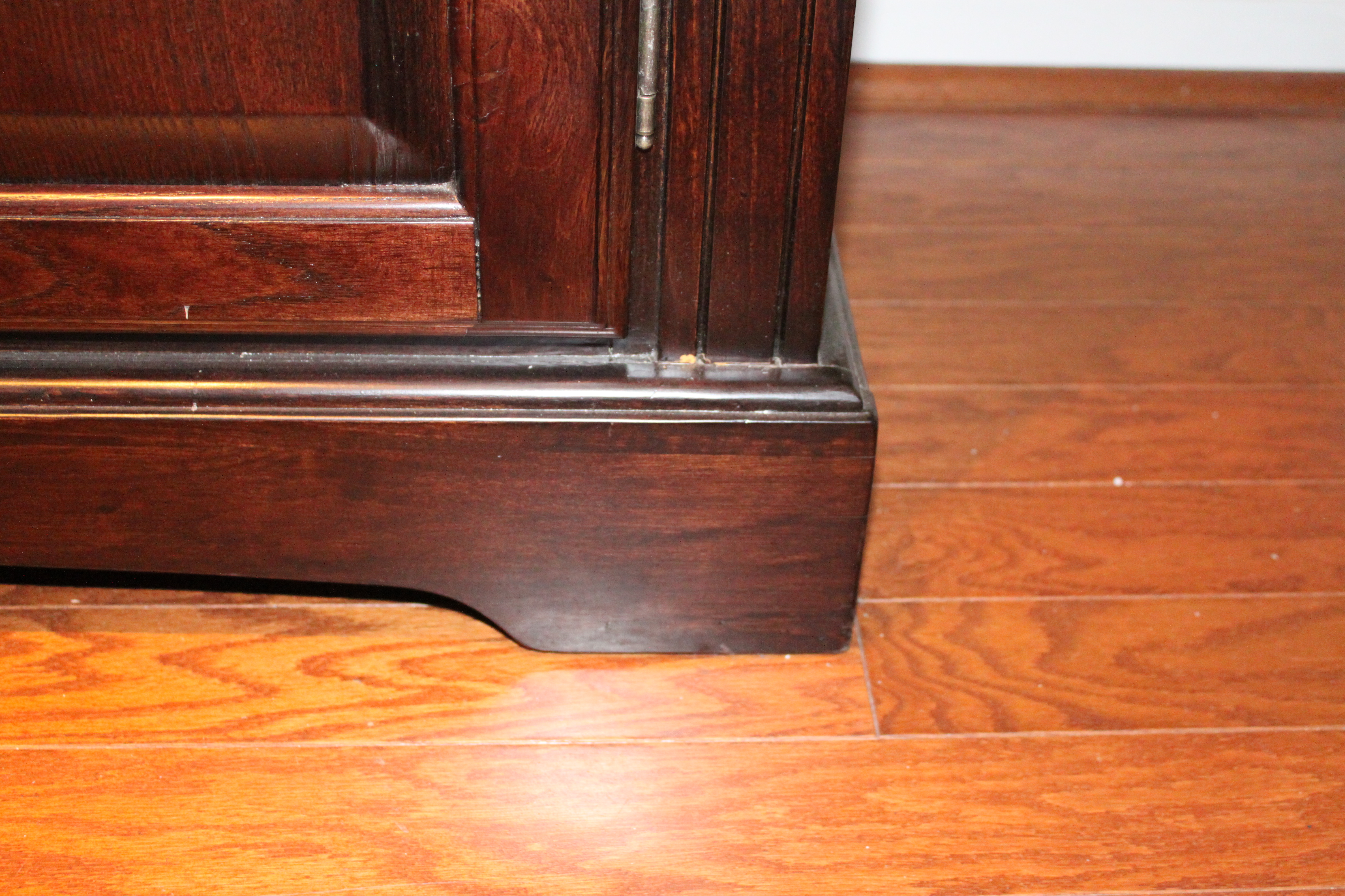 Dark Wood China Cabinet with Mirrored Back