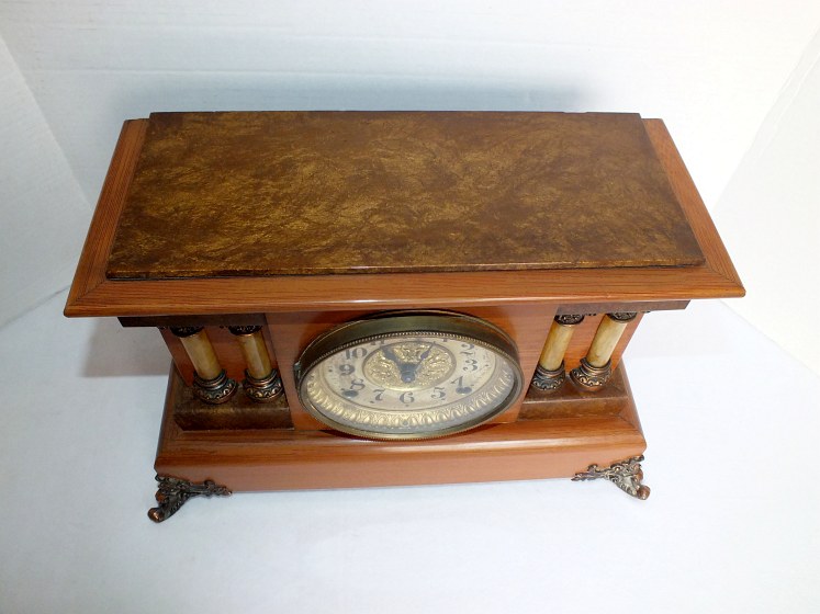 Antique Seth Thomas Adamantine Mantel Clock, Circa 1880