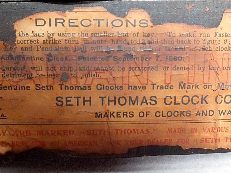 Antique Seth Thomas Adamantine Mantel Clock, Circa 1880