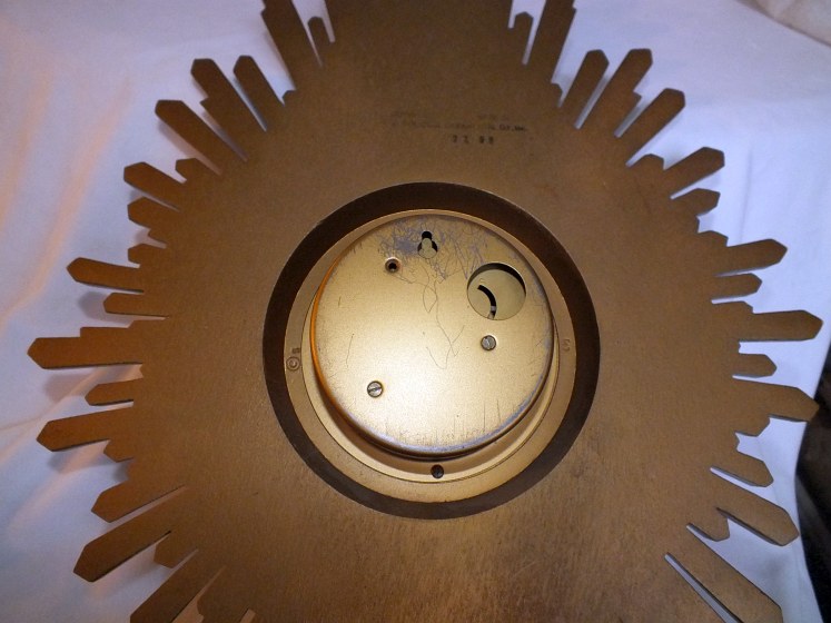 Syroco Mid Century Modern Starburst Wall Clock