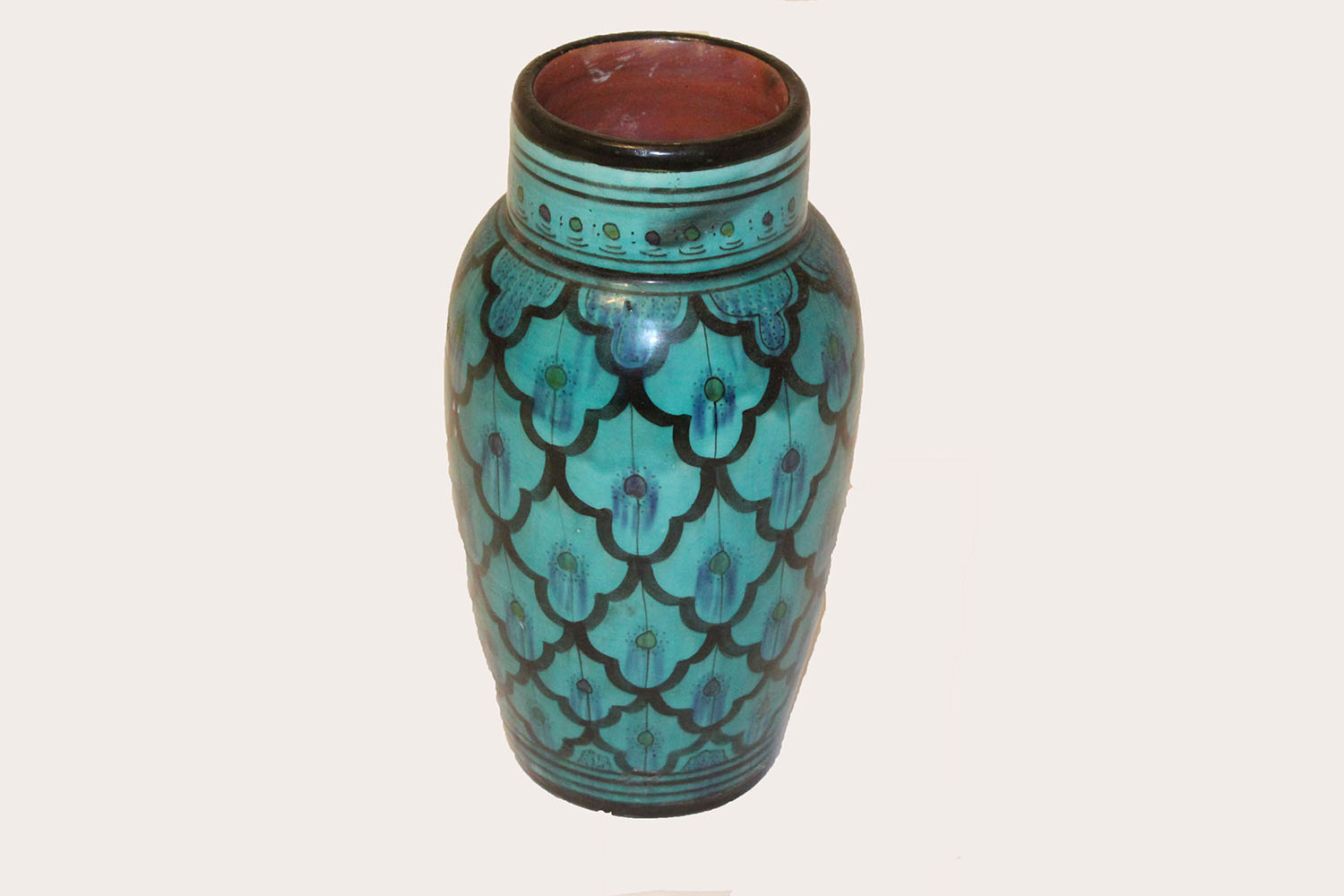 Beautiful Turquoise and Black Vase