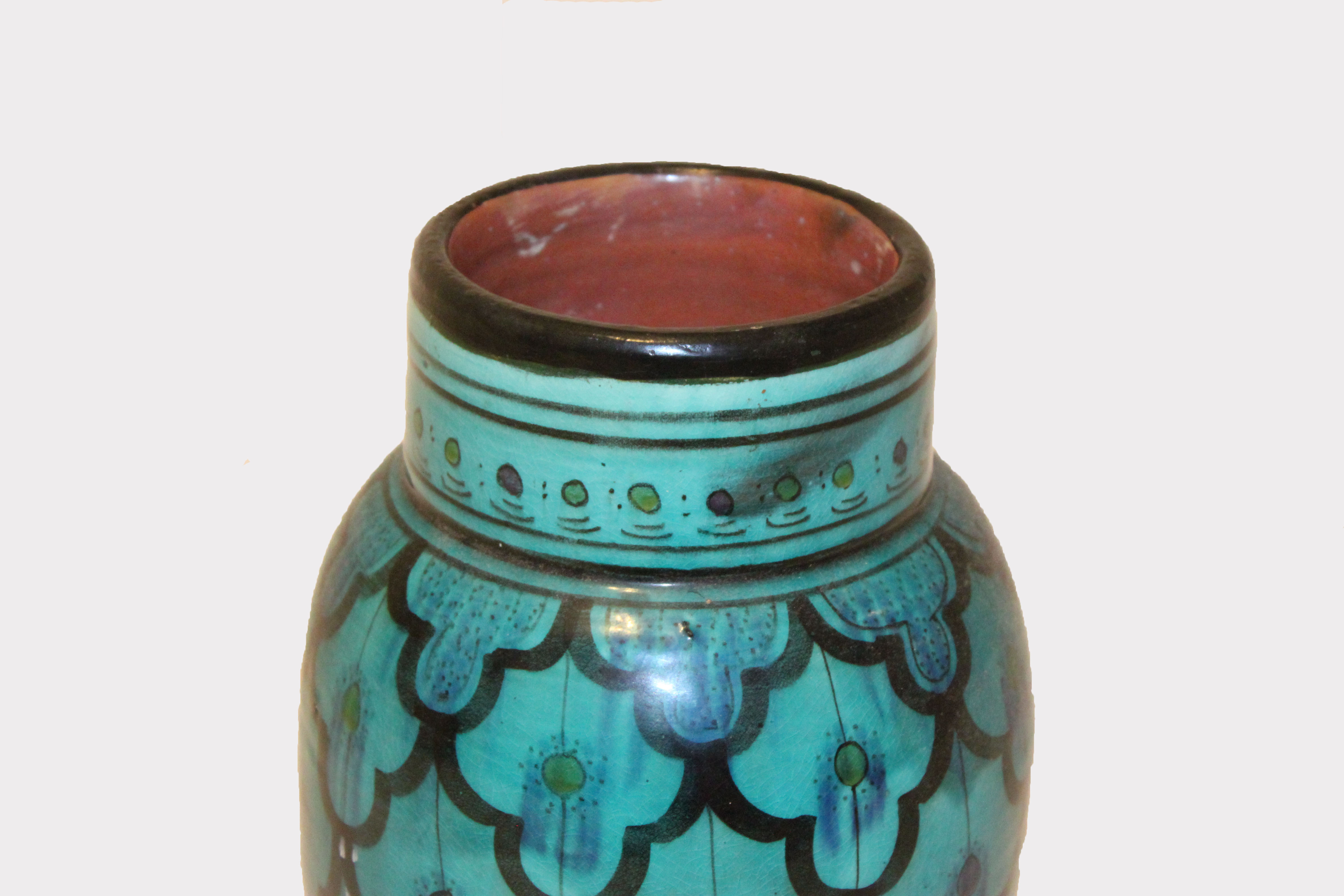 Beautiful Turquoise and Black Vase