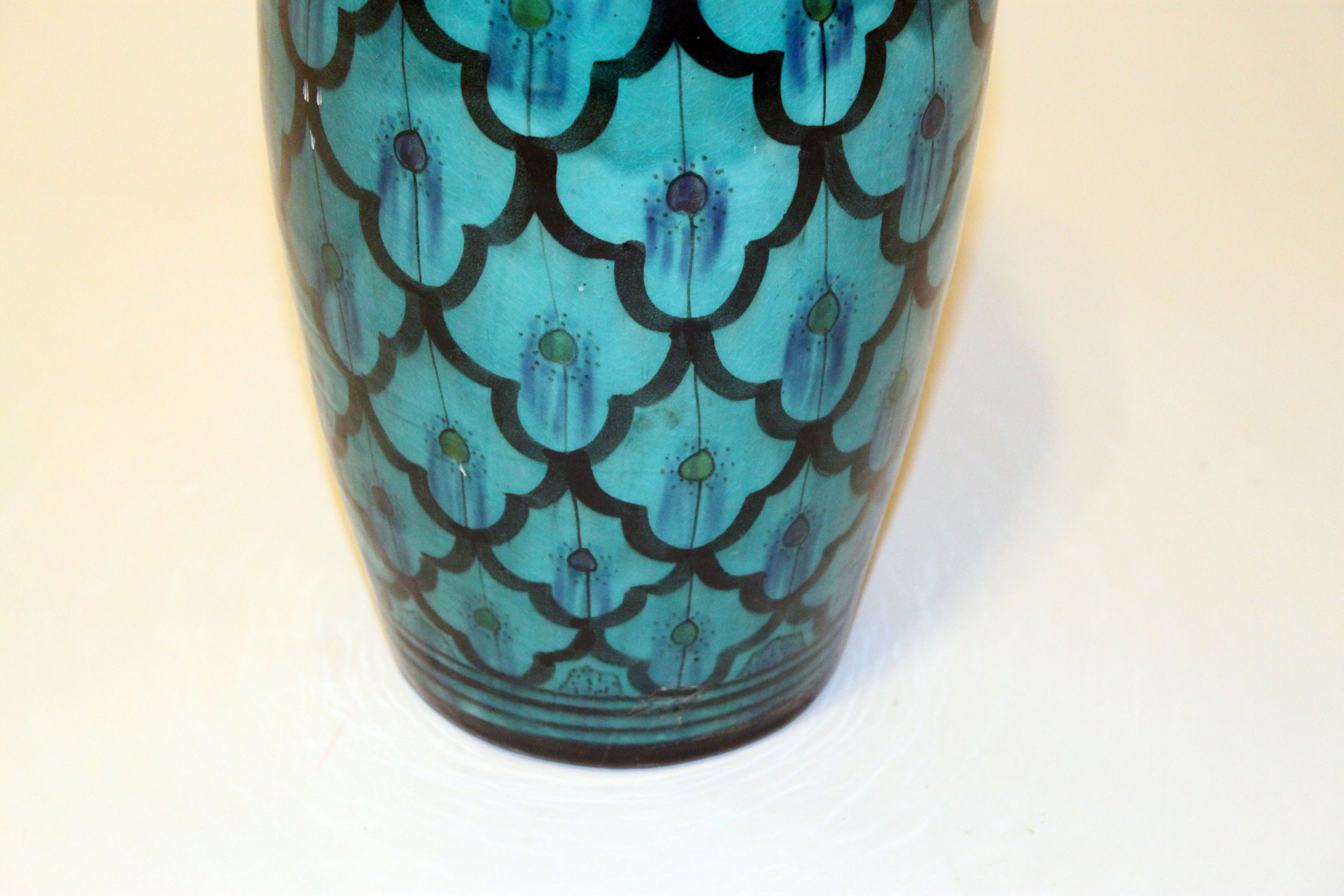 Beautiful Turquoise and Black Vase