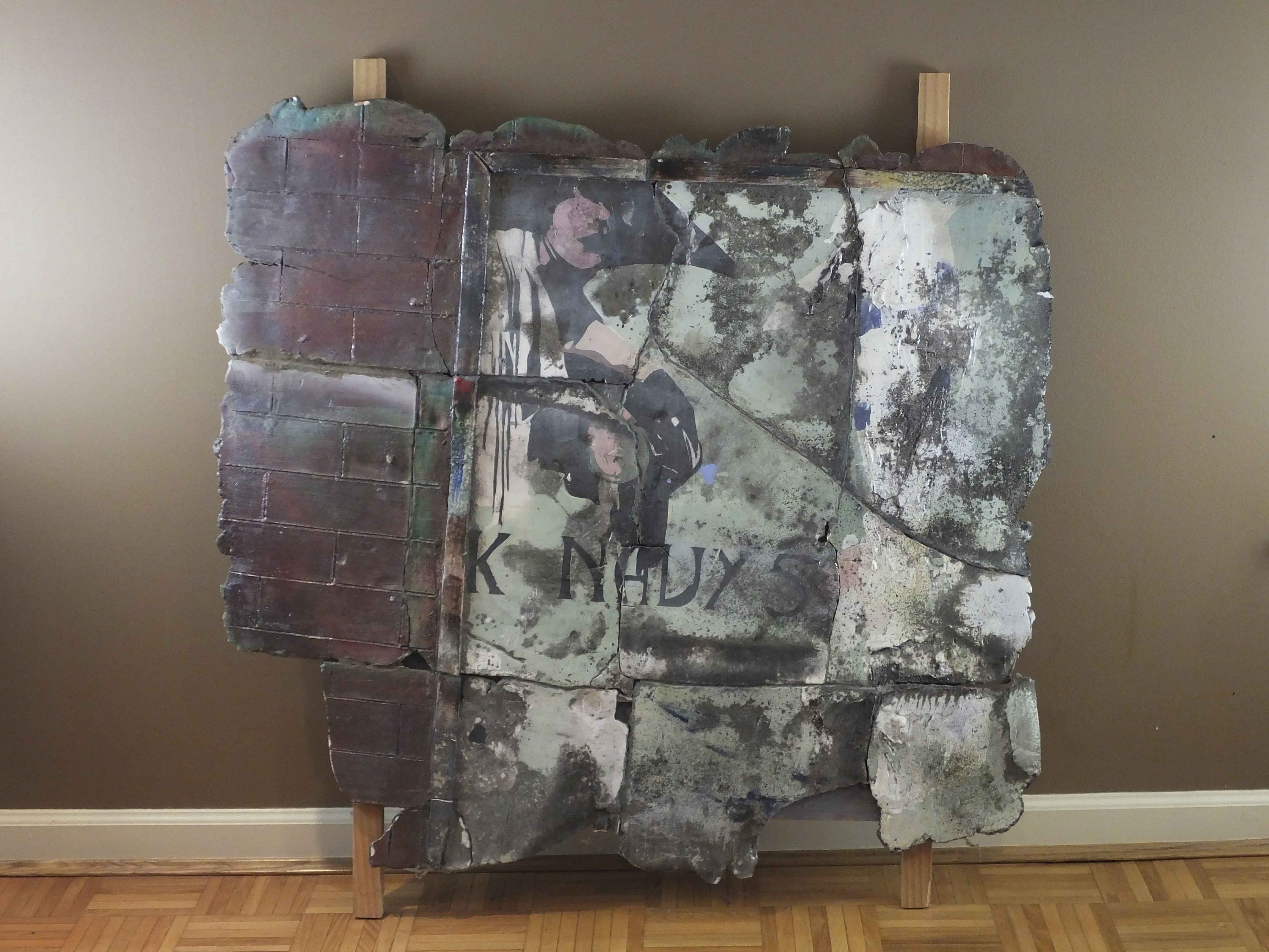 Contemporary Ceramic and Wood Wall Sculpture by Althea Thompson